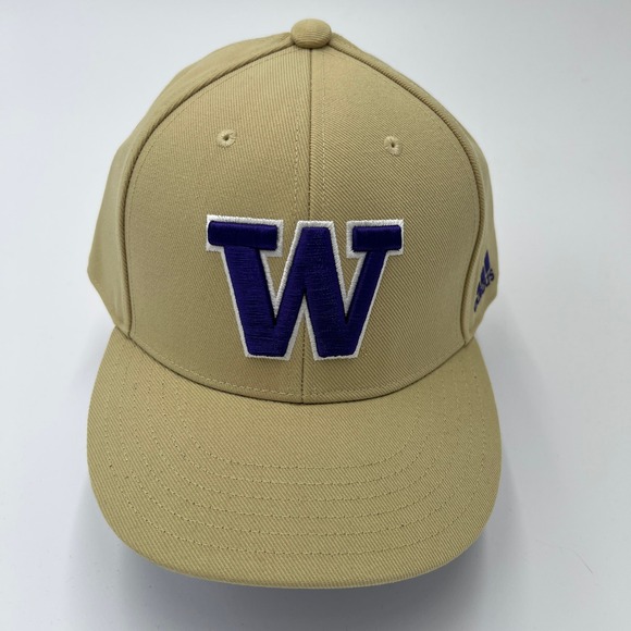adidas Other - Adidas Washington Huskies W Snapback Hat Tan‎ Purple Adidas Logo NCAA